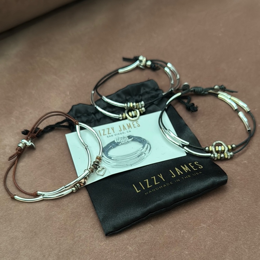 Lizzy James Silver and Gold Bracelet Collection